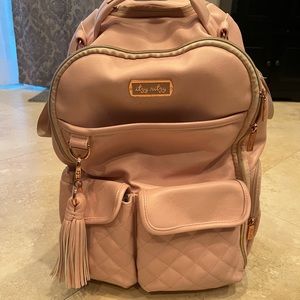 Itzy Ritzy baby pink diaper bag backpack